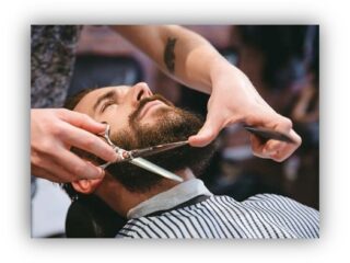 Soins de barbe et technique de coupe